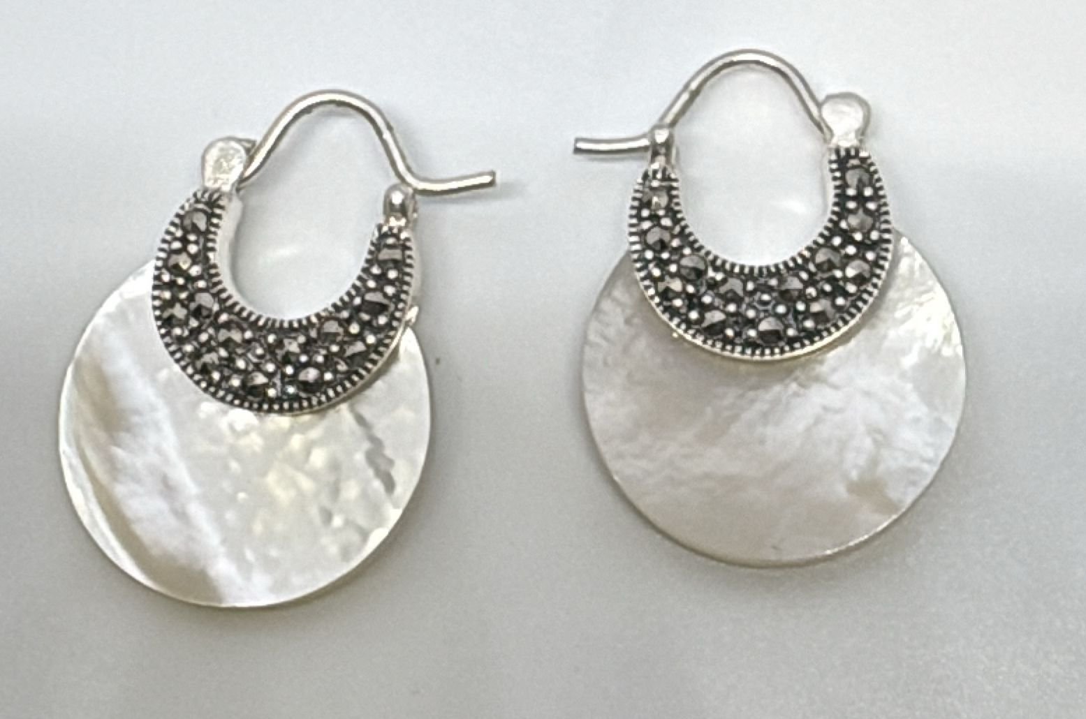 Silver with mother of pearl